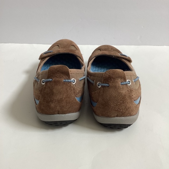 CLARKS PRIVO POLAR LAKE BROWN SUEDE LEATHER SLIP ON LOAFERS SHOES WOMENS SZ 6M - Picture 7 of 9